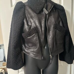Women's Black Shearling Jacket